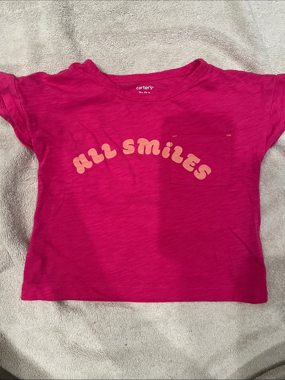 Carter's Hot Pink 'All Smiles' Short-Sleeve Tee